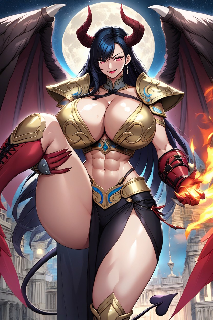 Angel, Fiery Halo, Dark Brown Skin Hentai AI Porn