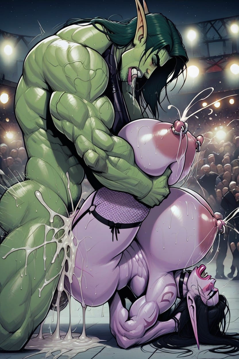 Hulk Fucking Elf, Massive Lactating, Much Saliva AI Porn