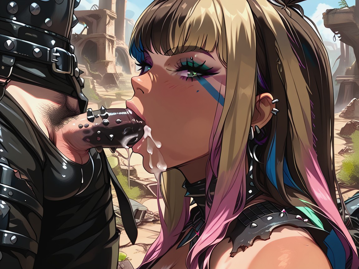 Elbow Pads, Piercings, Studded Penis Hentai AI Porn