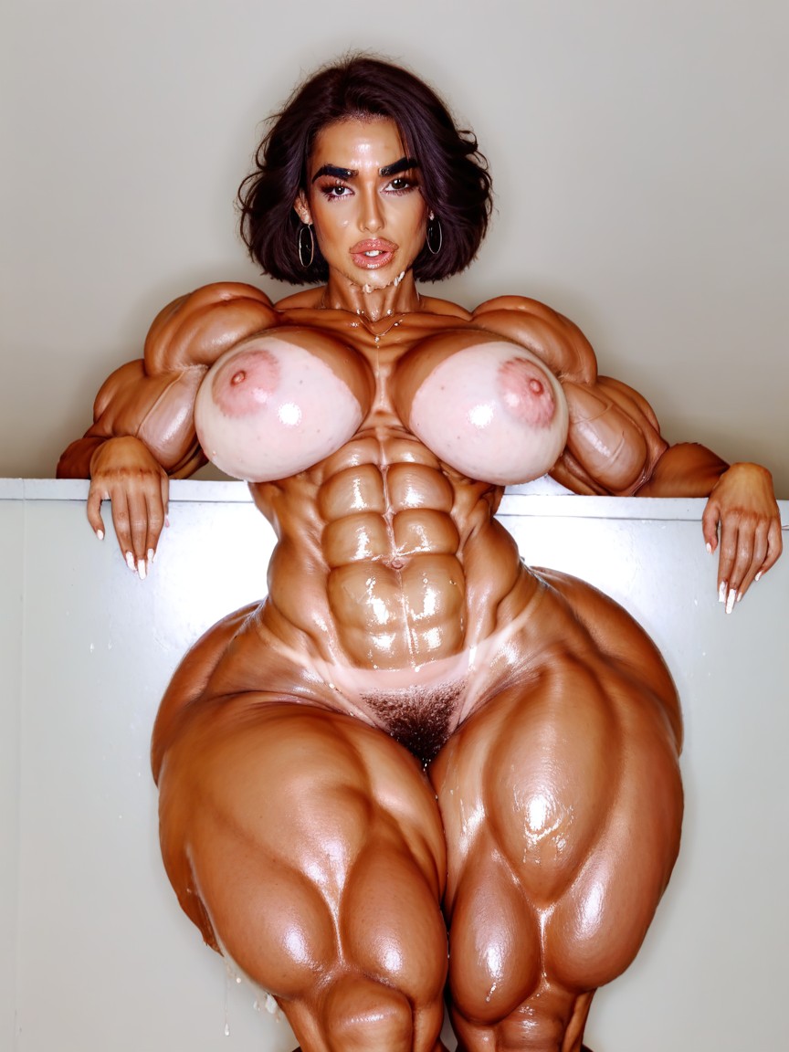 Thick Thighs, Bobcut, Outdoors Shemale AI Porn
