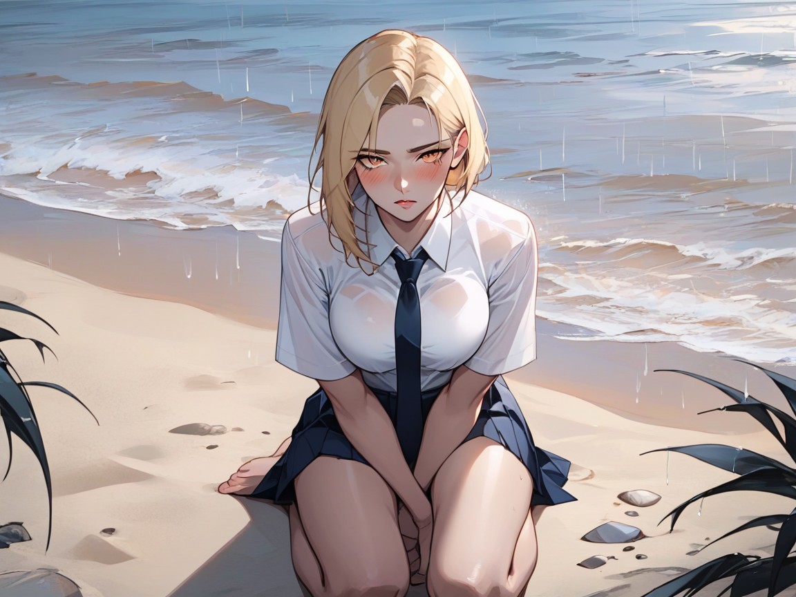 Pov, Korean, Blonde Hair Hentai AI Porn