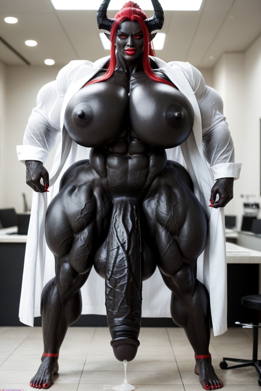 Red Nail, Bodybuilder, Gigantic Veins All Over Her Body Porno IA transsexuelle
