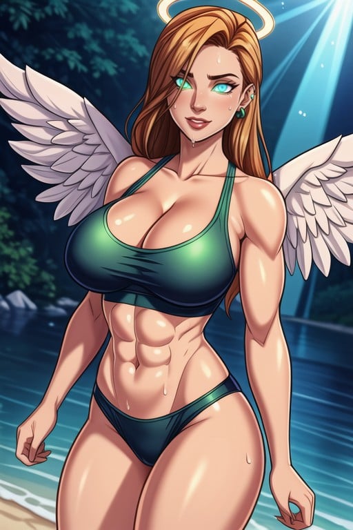 18+, Ultra Muscular Gwen, Angel Hentai AI Porn