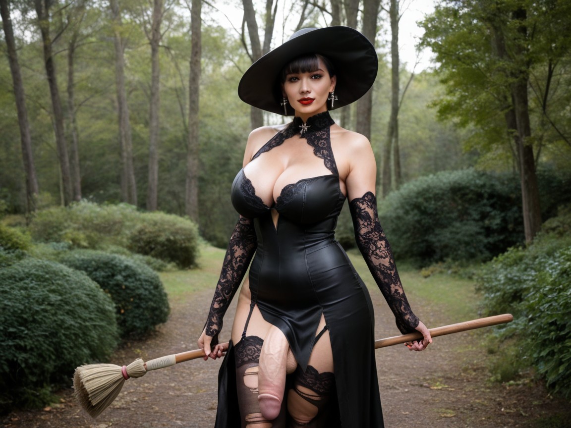 Semi Flaccid Cock, Beautiful, Forest Shemale AI Porn