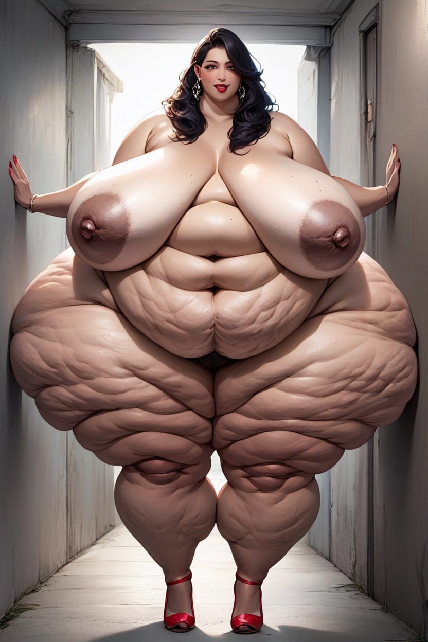 18+, Super Super Obese Ussbbw, Belly Overhang BBW AI Porn