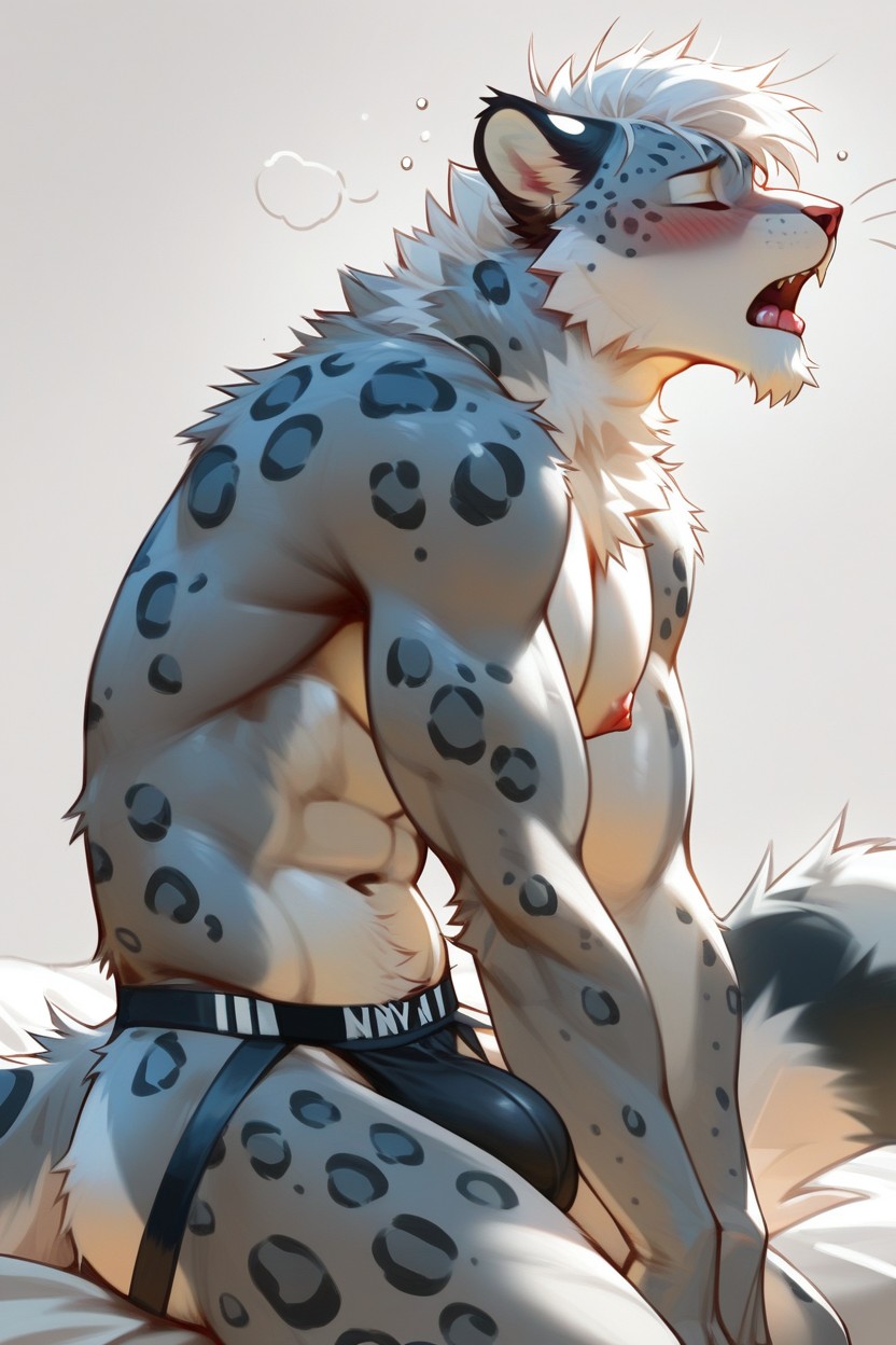 Leopard Spots, Spotted Fur, Lean Body Furry AI Porn