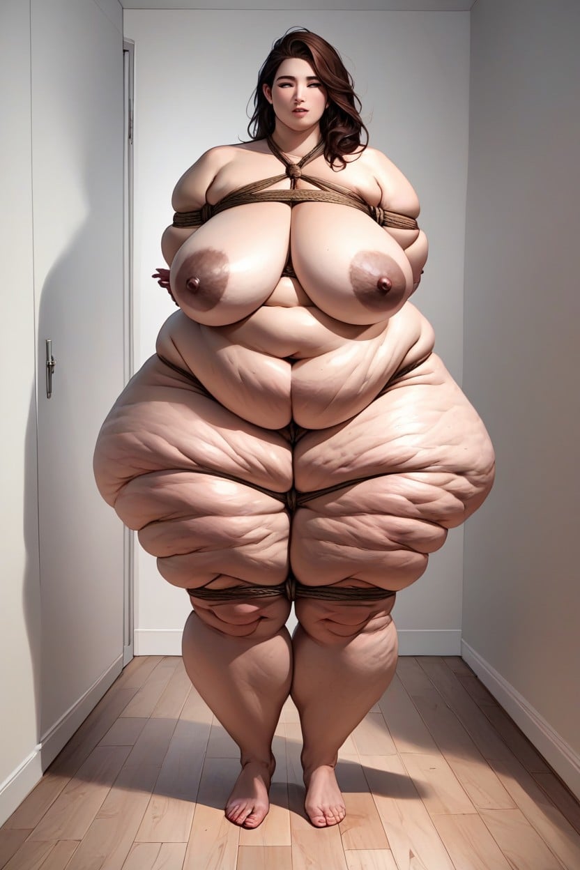 Belly Touching Floor, Hyper Flabby Belly, Colossal Belly Porno BBW IA