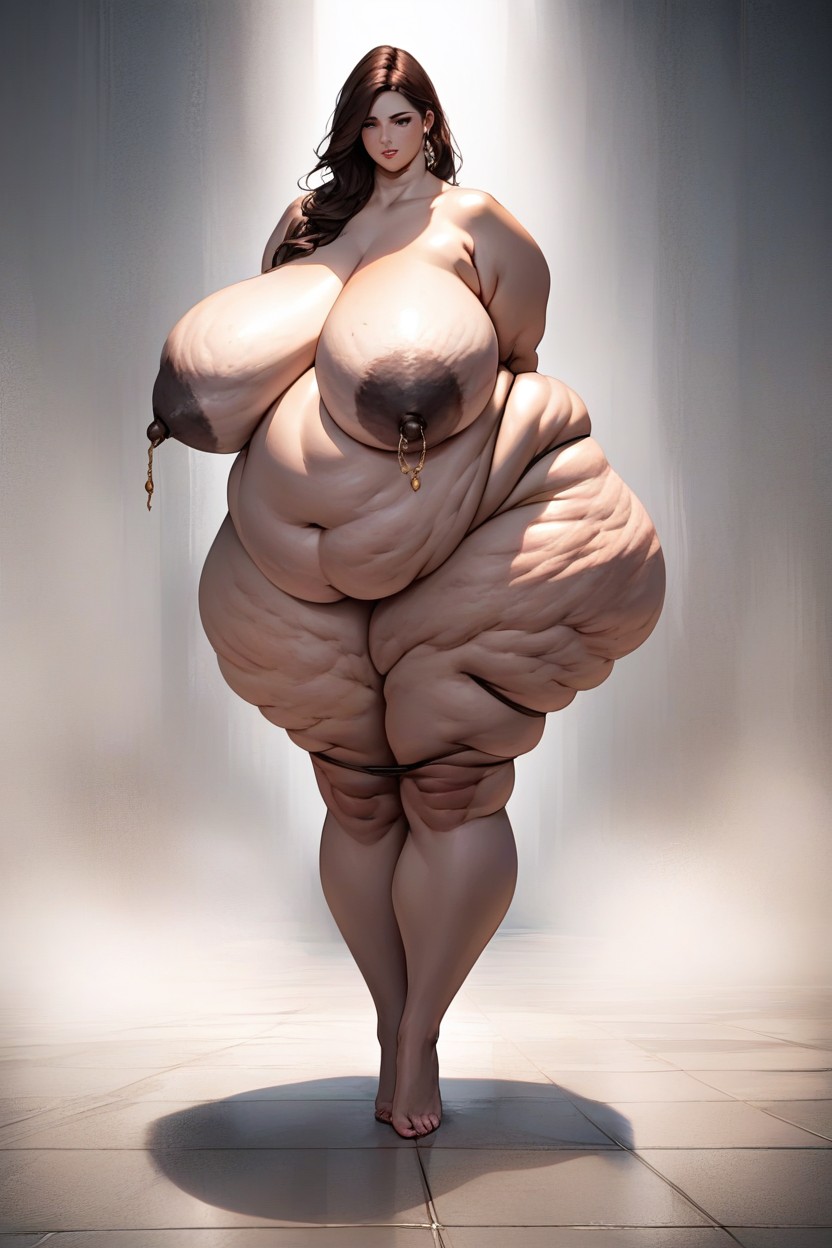Brood Step Step Mother Belly, Standing Woman, Breasts Overhang BBW AI Porn