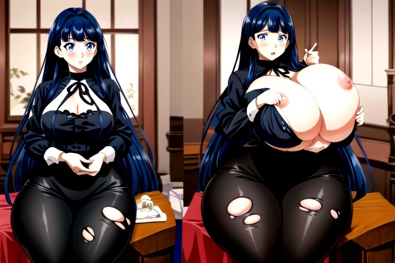 The Most Perfect Face, Pantalla Dividida, Split Screen Veiws Of Her So Much More Drasticly Hyper Fatter Woman Hentai IA