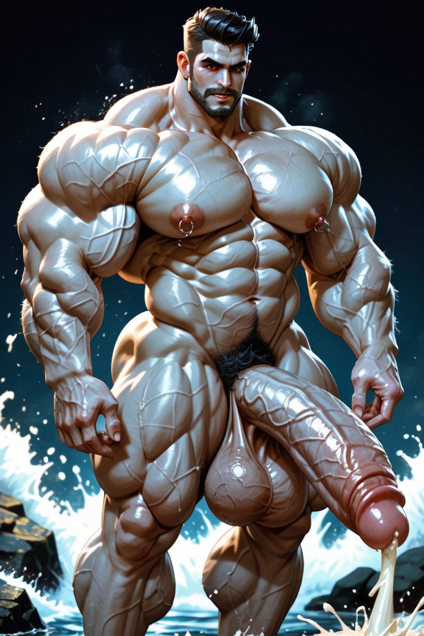 Huge Muscular Body, Huge Pecs, Muscular Legs Porno gay IA