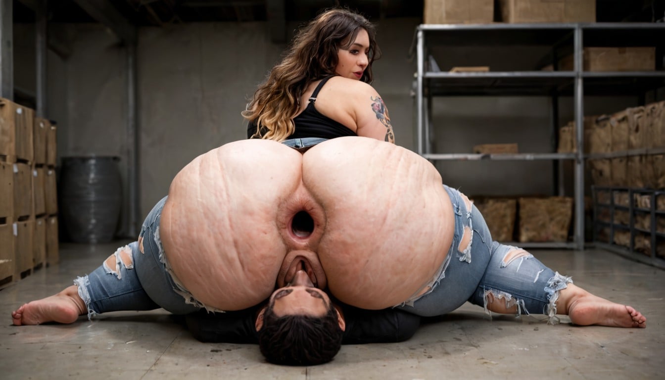 Face Sitting, Extremely Thick Wide Ass, Lewdua Style BBW AI Porn