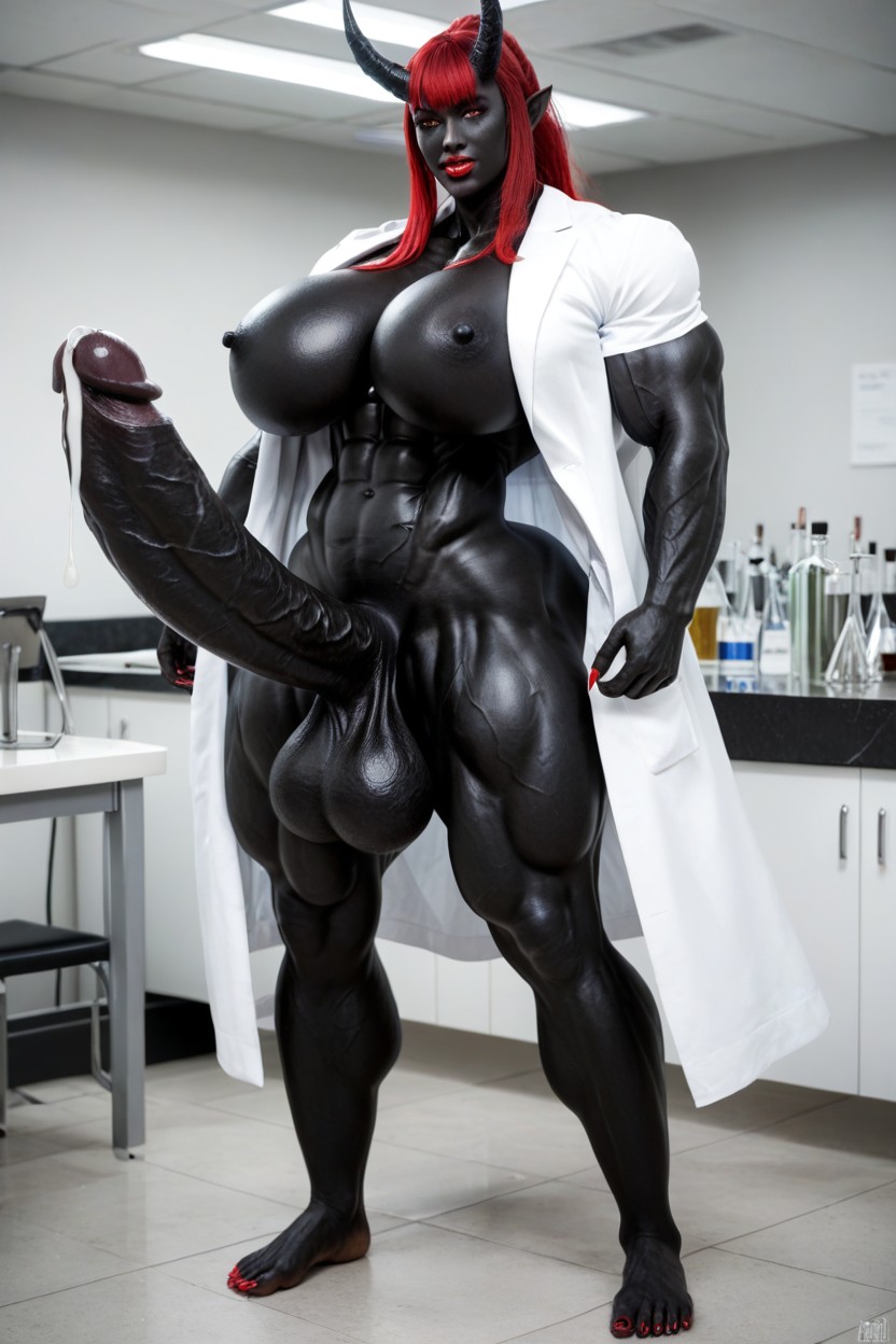 Red Eyes, Giant Body, 18+ Porno IA transsexuelle