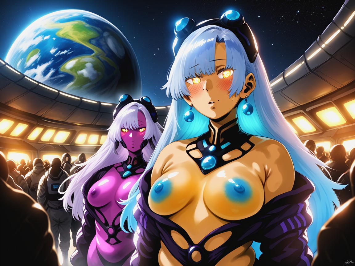 Alien Women Harem, High Color Contrast, Rounded Hips Porno IA latina