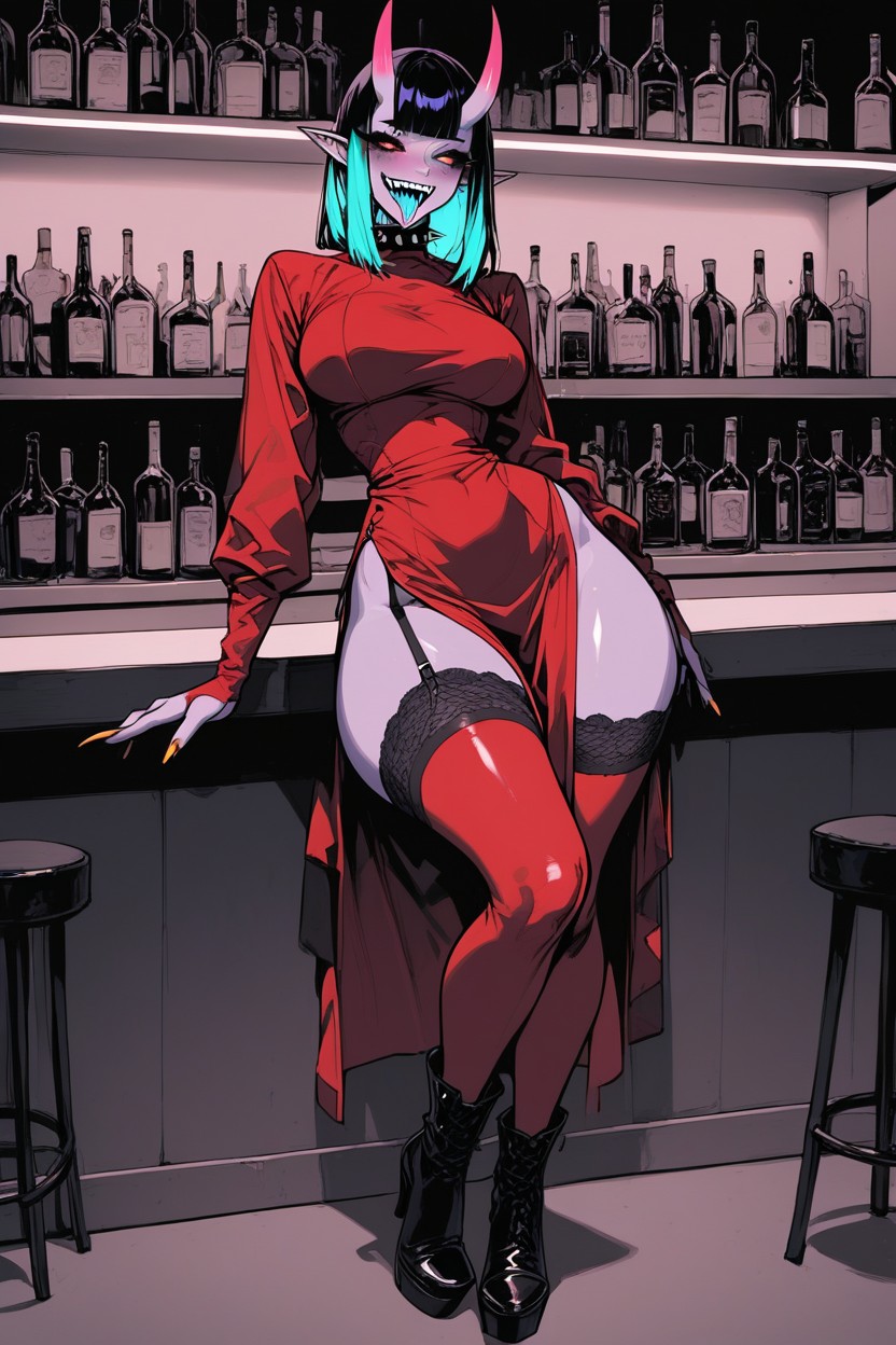 Perfect Thighs, Golden Nails, Pointy Shark Teeth Hentai AI Porn