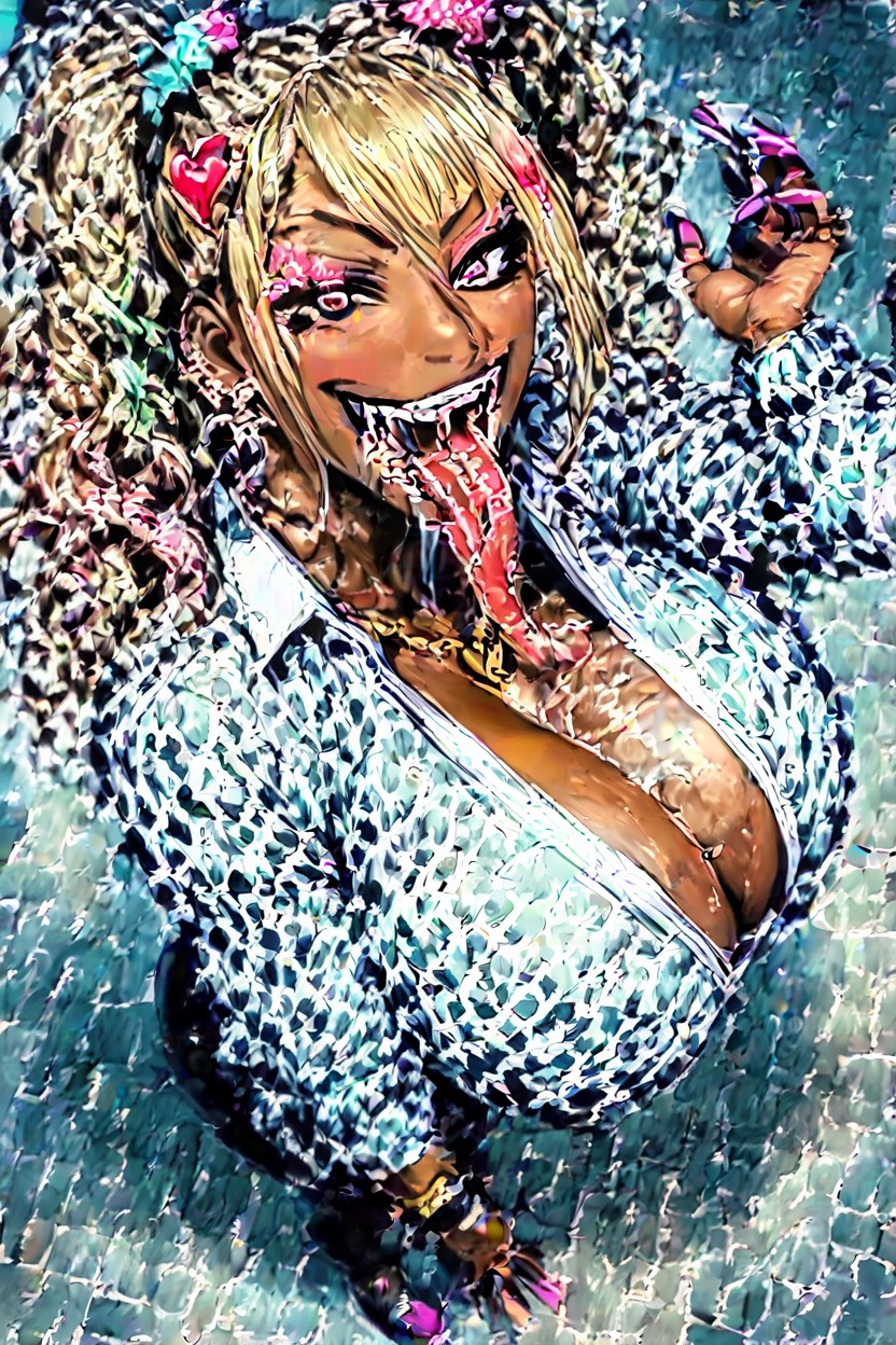 Gyaru, Drooling, Drool Everywhere X AI Porn