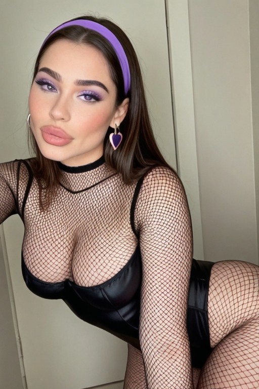 Attractive Face, Sitting Doing A Selfie, Highly Detailed Vagina AI Porn
