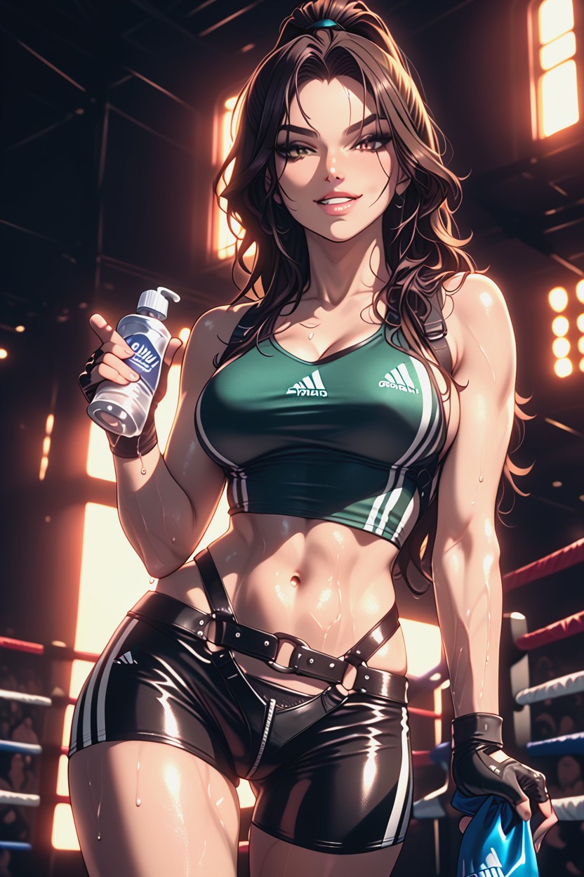 High Cheekbones, Mma Gloves, High Ponytail AI Porn