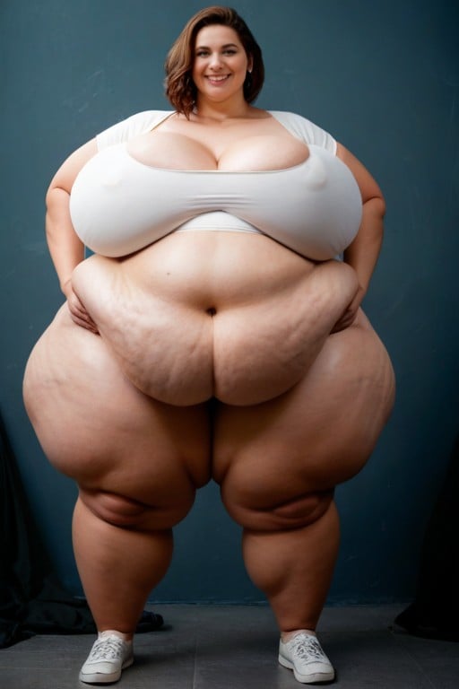 Huge Ussbbw Belly, Morbidly Obese Woman, Full Body BBW AI Porn