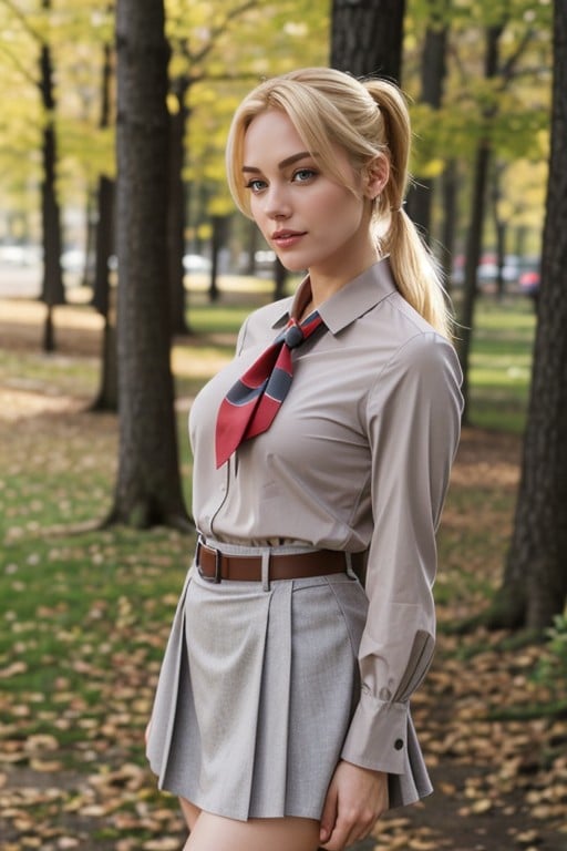 Full Body, Pantyhosed Legs, Woman Scout AI Porn