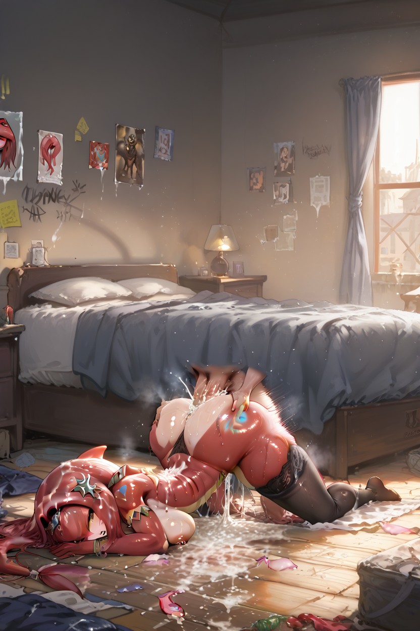 Plastered Walls, On Ground, Pinched Walls Furry AI Porn