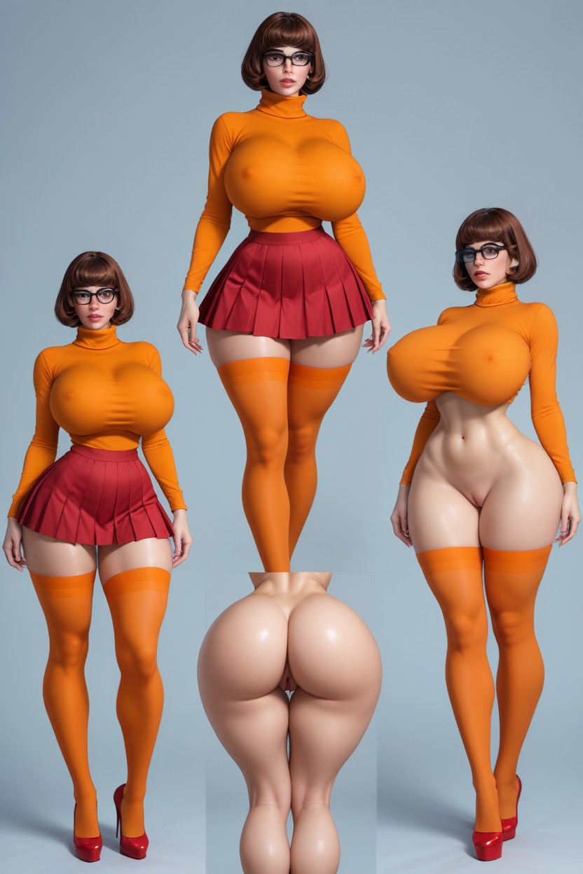 Touching Tits, Breast Expansion, Extremely Wasp Waist AI Porn