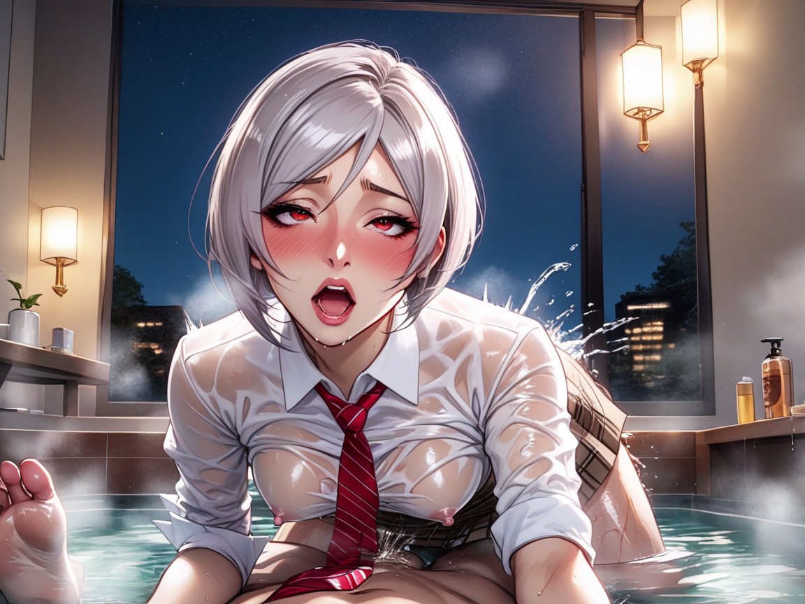 Uniform White Shirt, Perfect Eyes, Moaning Hentai AI Porn
