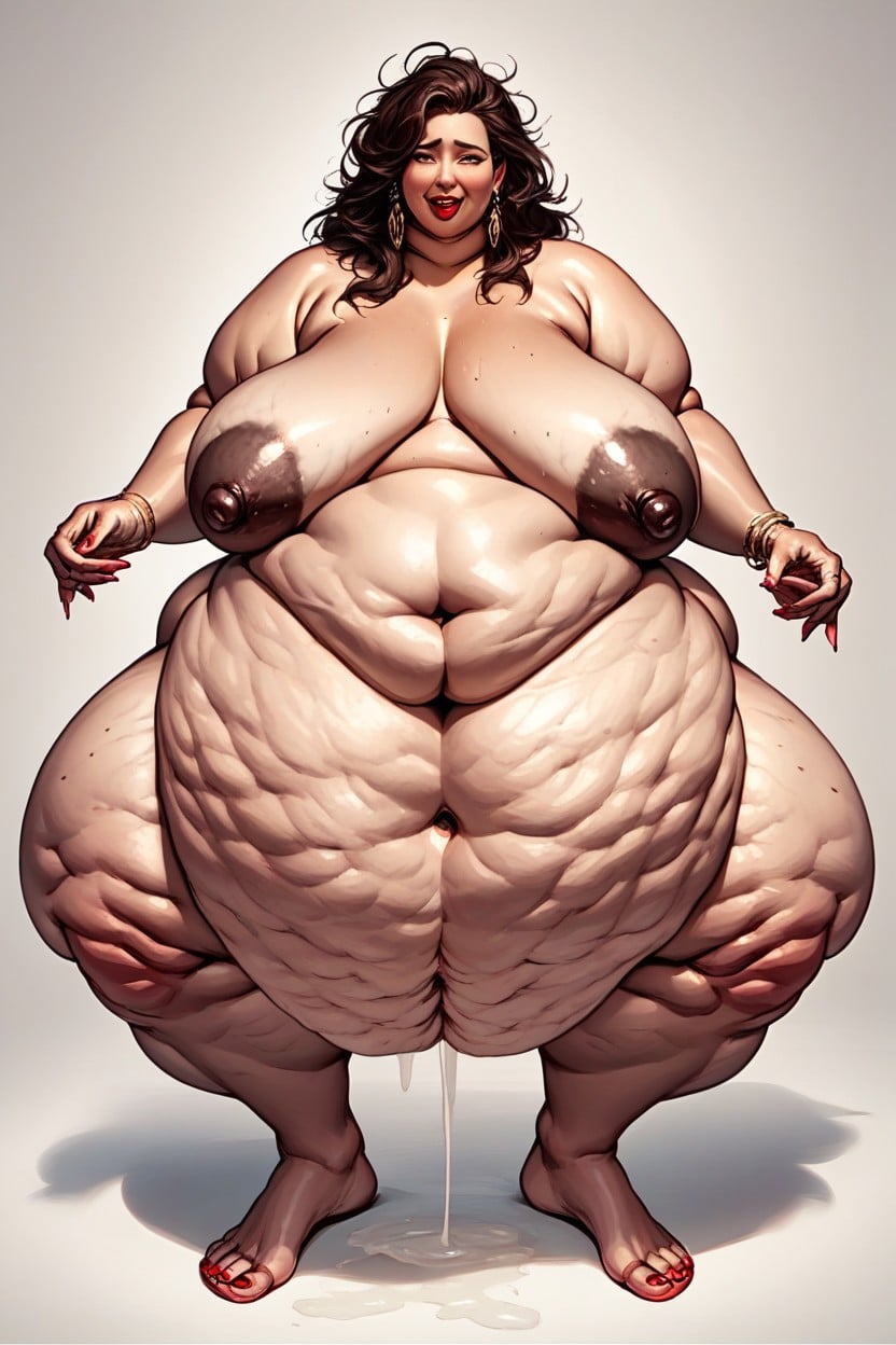 Hyper Gigantic Pregnant Like Belly, Apple Figure, Club BBW AI Porn