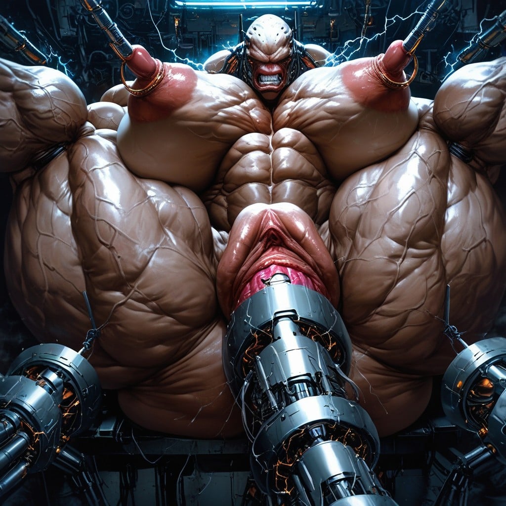 Fucked By Machines, Huge Clit, Huge Muscles AI Porn