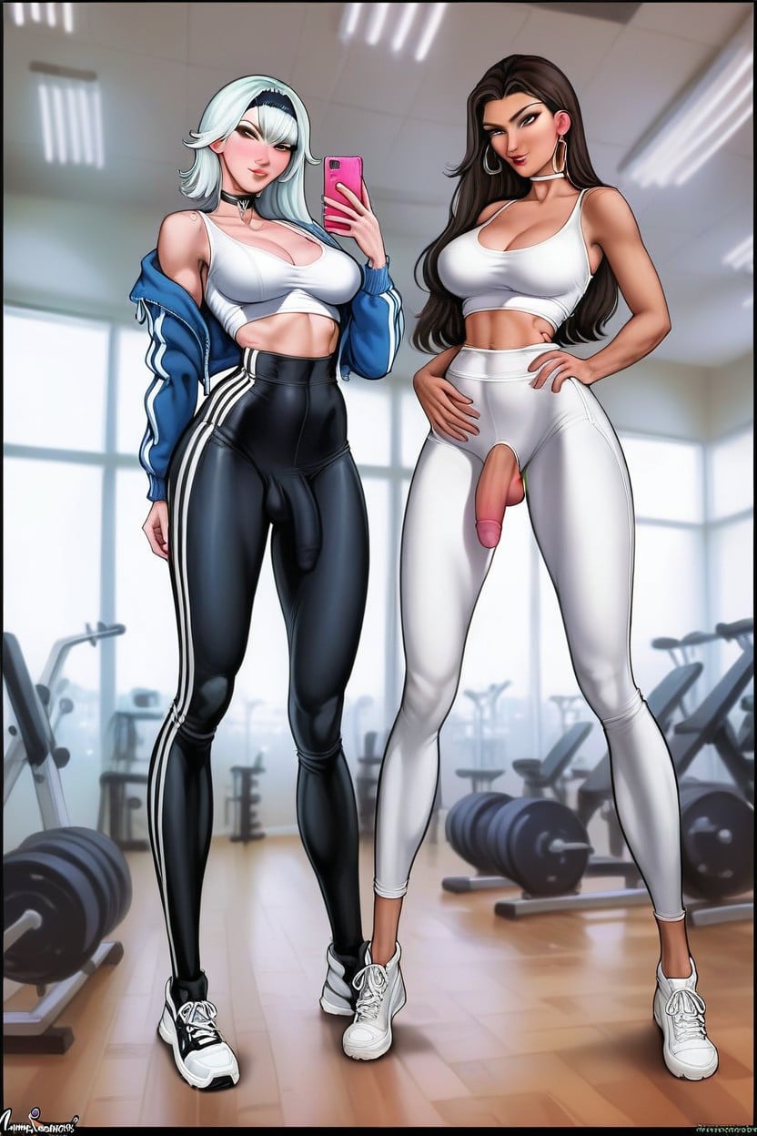 Perfect Skin, Emphasis Lines, Gluteal Muscles Shemale AI Porn