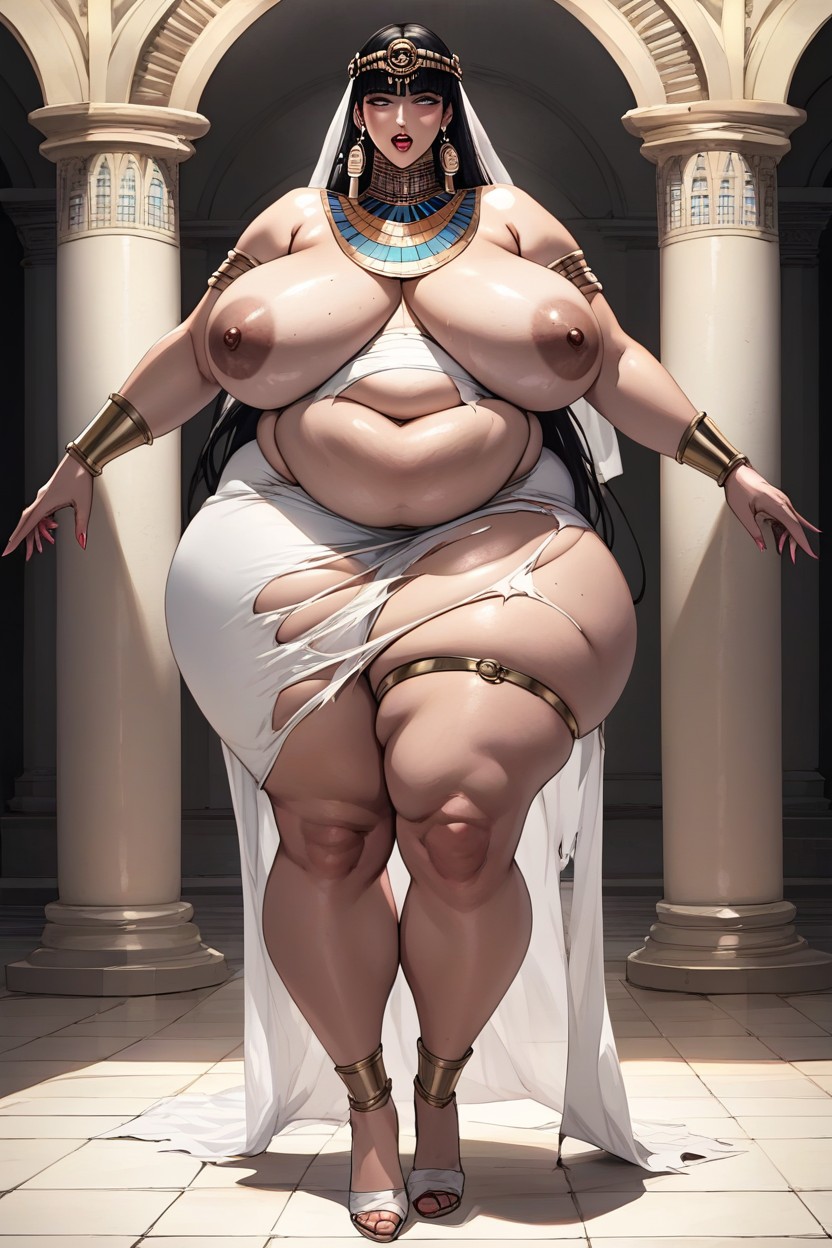 Persian, Detailed Body, Breasts Exposed BBW AI Porn