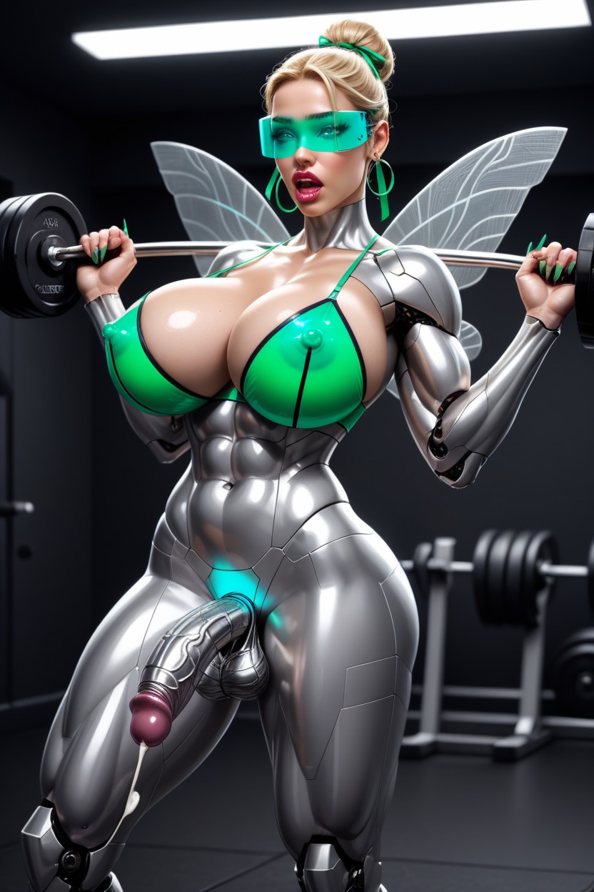 Open Mouth, En Forma, Metallic Penis With Metallic Tip Porno IA