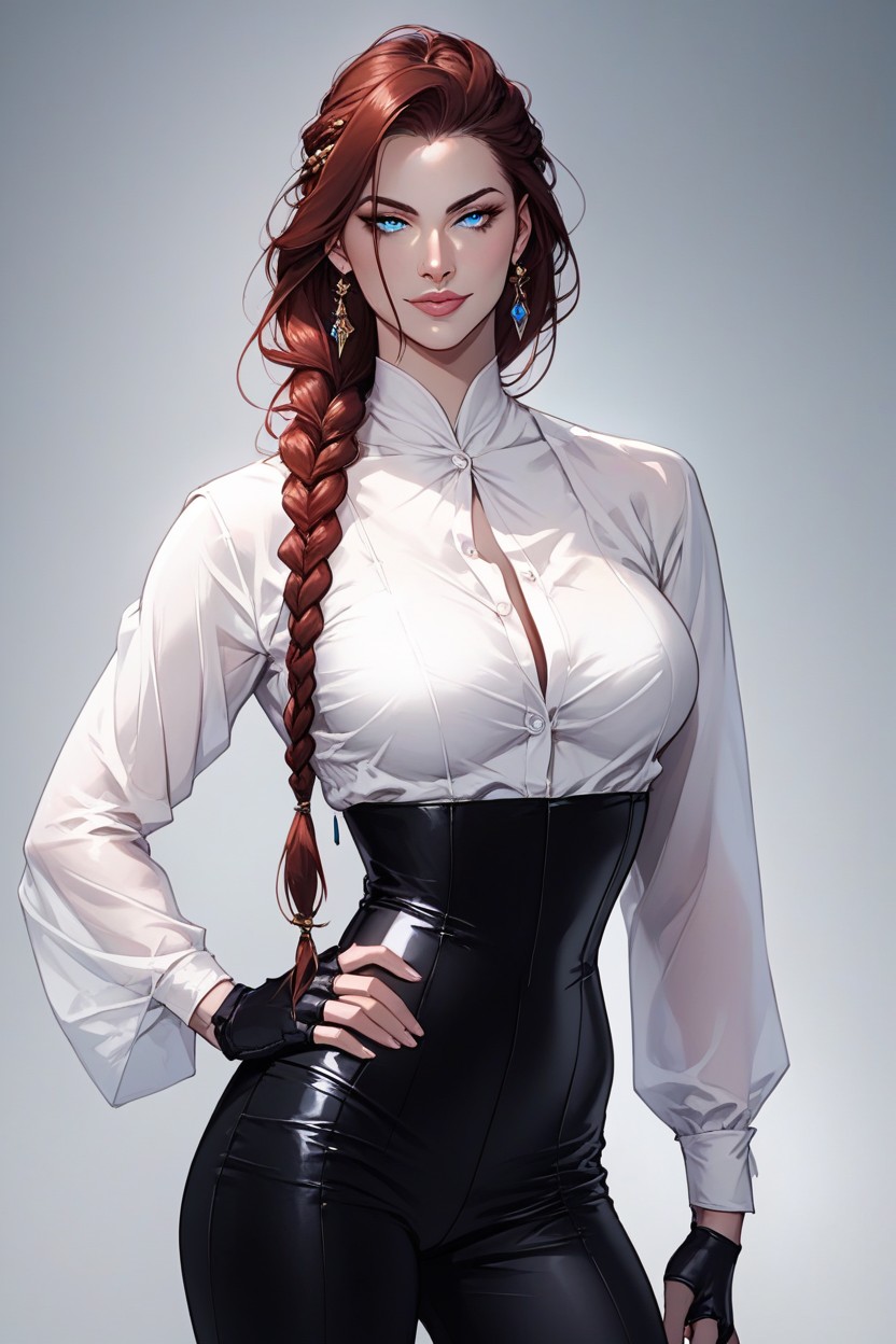 Straight, Highly Detailed, Long Sleeve Blouse Hentai AI Porn