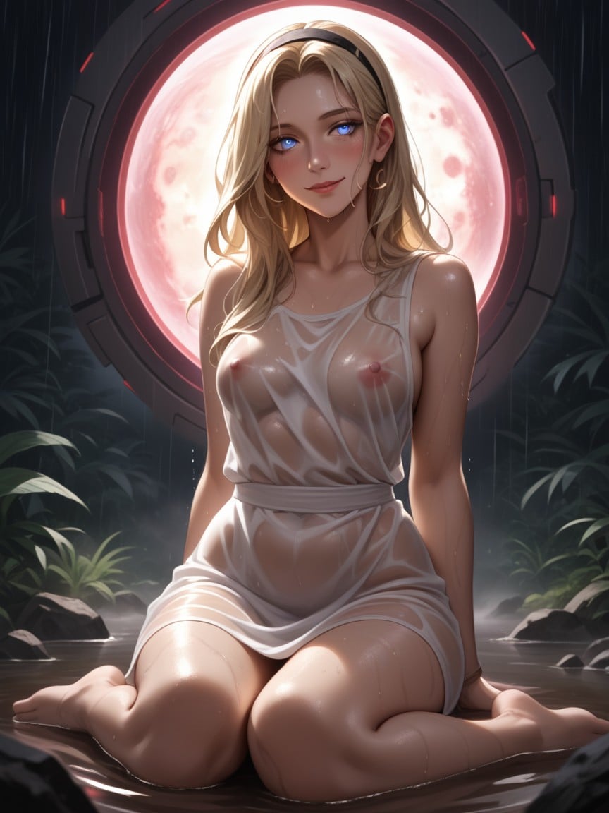18+, Shy Expression, Dark Background Hentai AI Porn