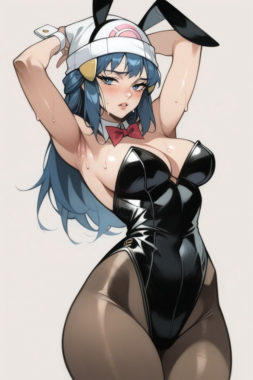 Front View, Dawn From Pokemon, Waist Shot Hentai AI Porn
