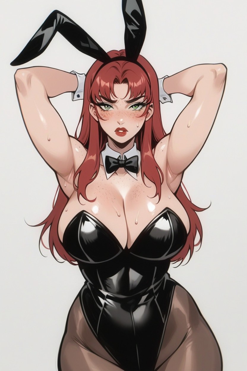 Cleavage, White Woman, Detailed Image Hentai AI Porn