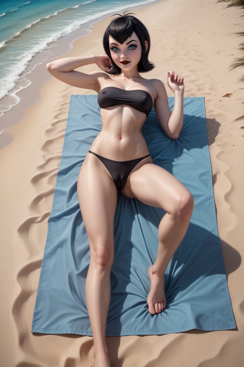 18+, White Sandy Beach, Bare Feet Hentai AI Porn