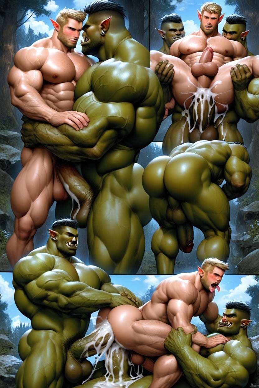 Anal Sex, Eyes Rolled Back, Drooling AI Gay Porn