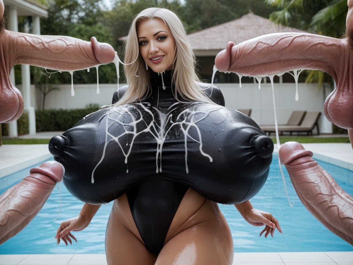 Extra Wide Nipple Bulge, Thick Cum, Hyper Colossal Cocks AI Porn