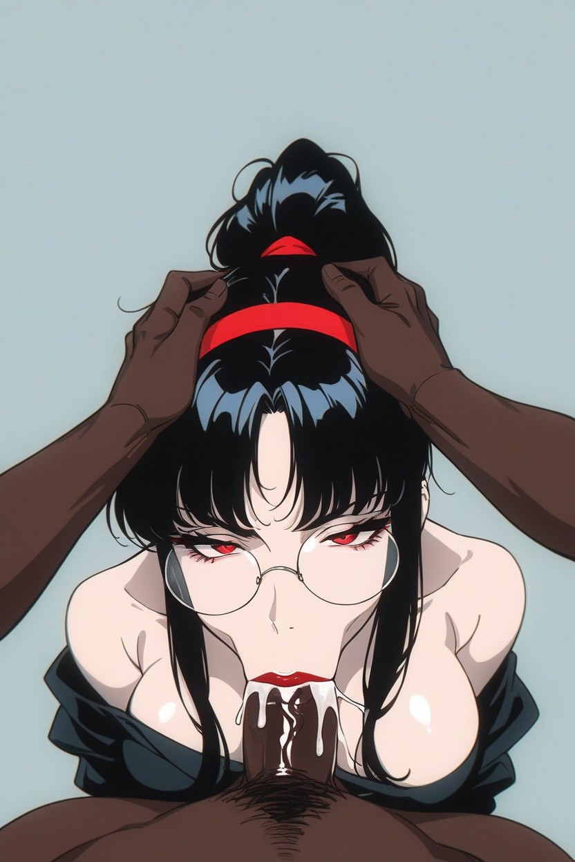 Close Up, Pale Skin, Red Choker Hentai AI Porn