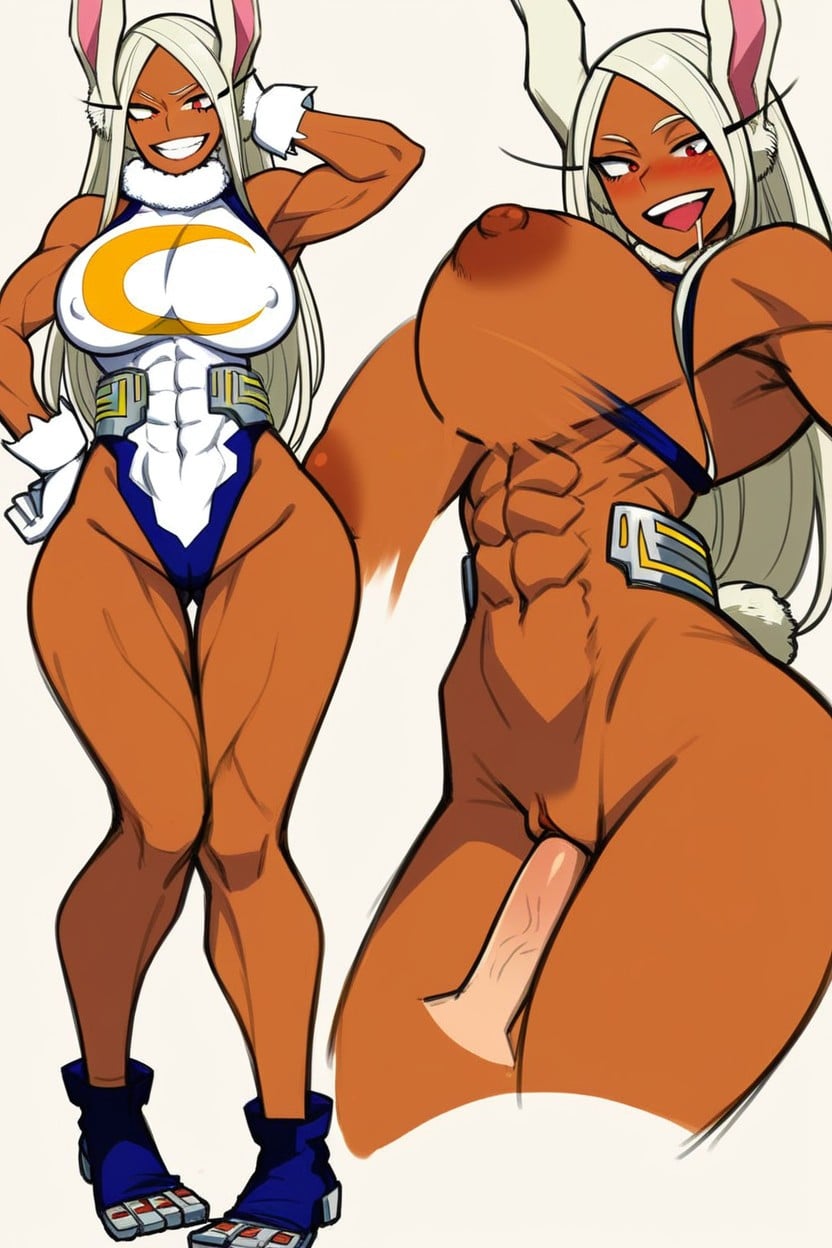 Swollen Nipples, Wearing Hero Suit, Multiple Views Hentai AI Porn