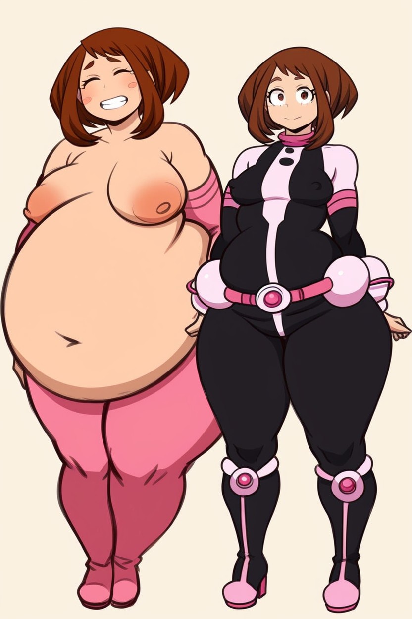 Pretty Face, Round Stomach, Chubby Hentai AI Porn