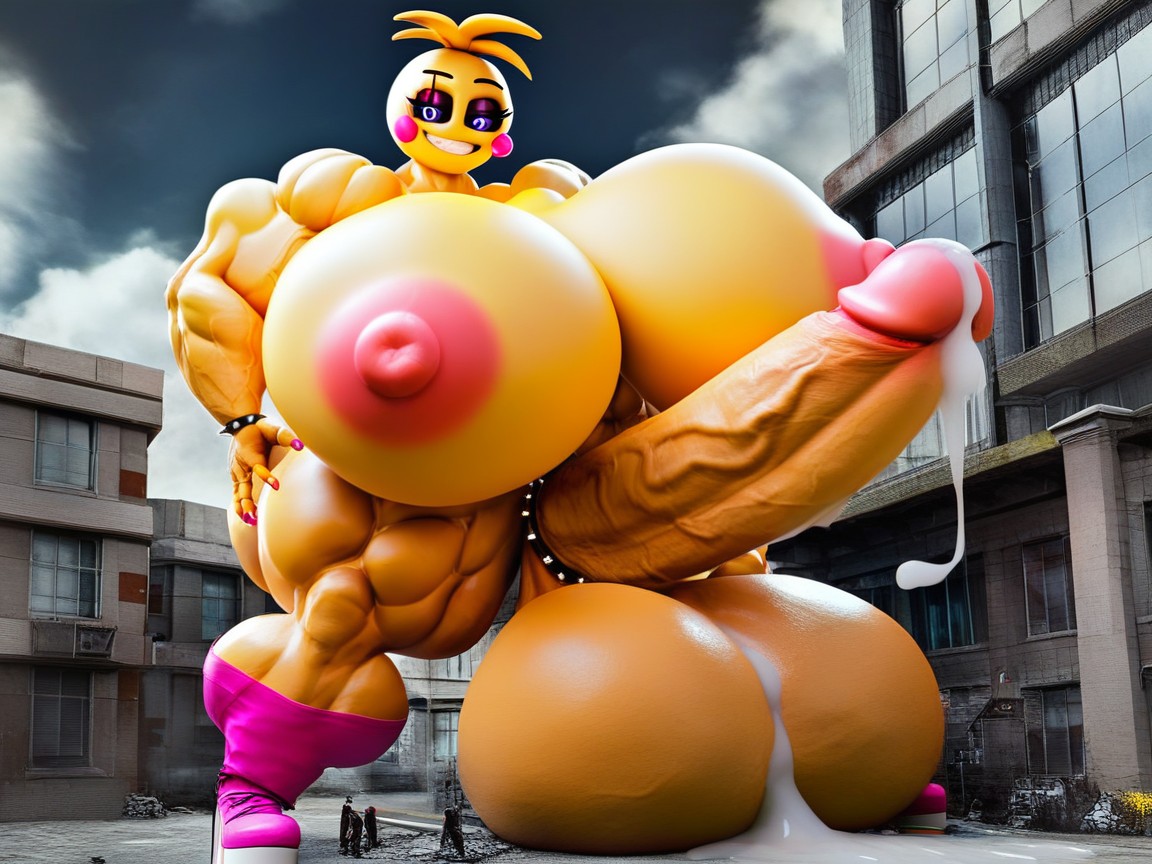 Ass Bigger Than Torso, Futanari, Huge Muscular Arms Furry AI Porn