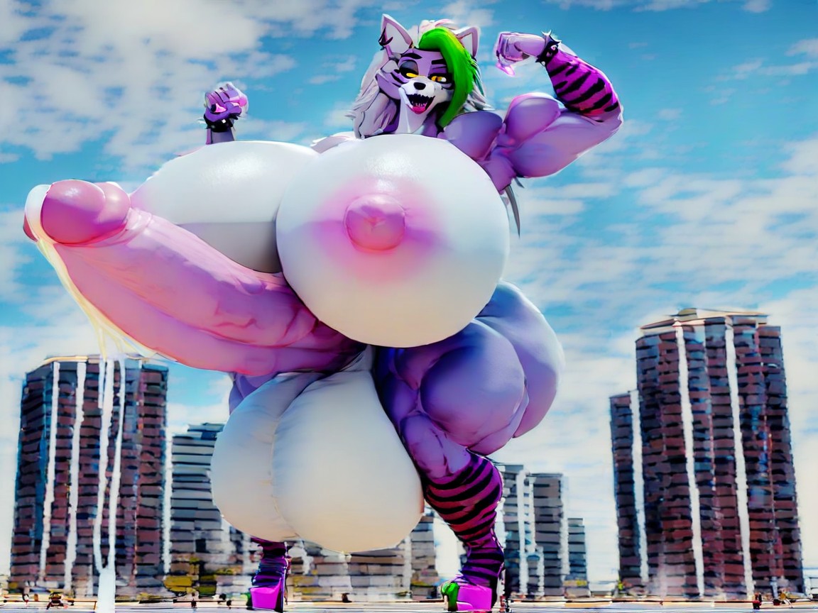 Erect Nipples, Thicc, Ass Bigger Than Torso Furry AI Porn