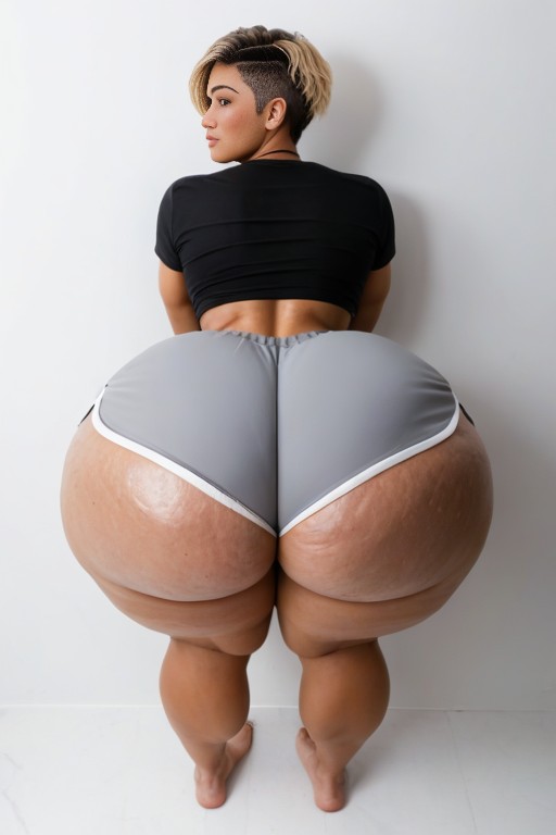 Super Waist, Solo, Dolphin Shorts AI Porn