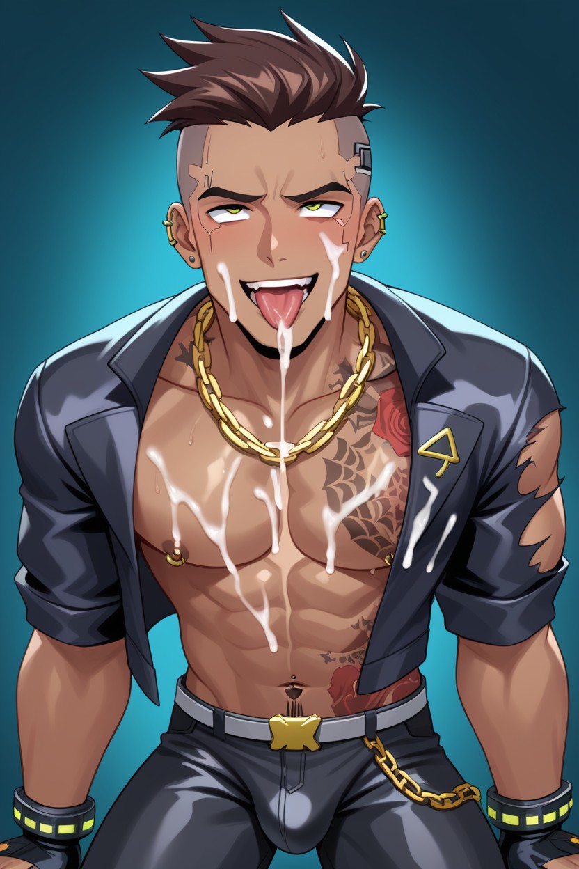 Spiked Bracelet, Tattoo, 18+ AI Gay Porn
