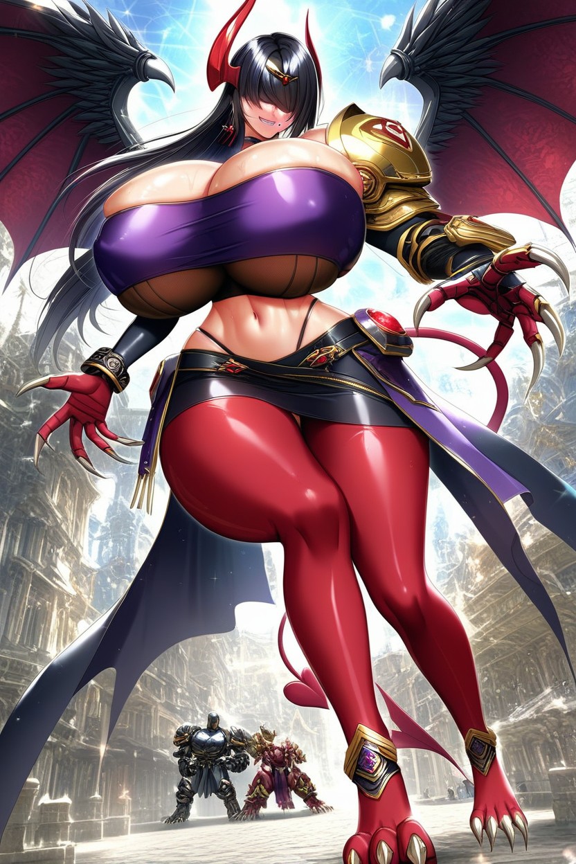 Huge Feet Talons, Smile, Wide Hips AI Porn