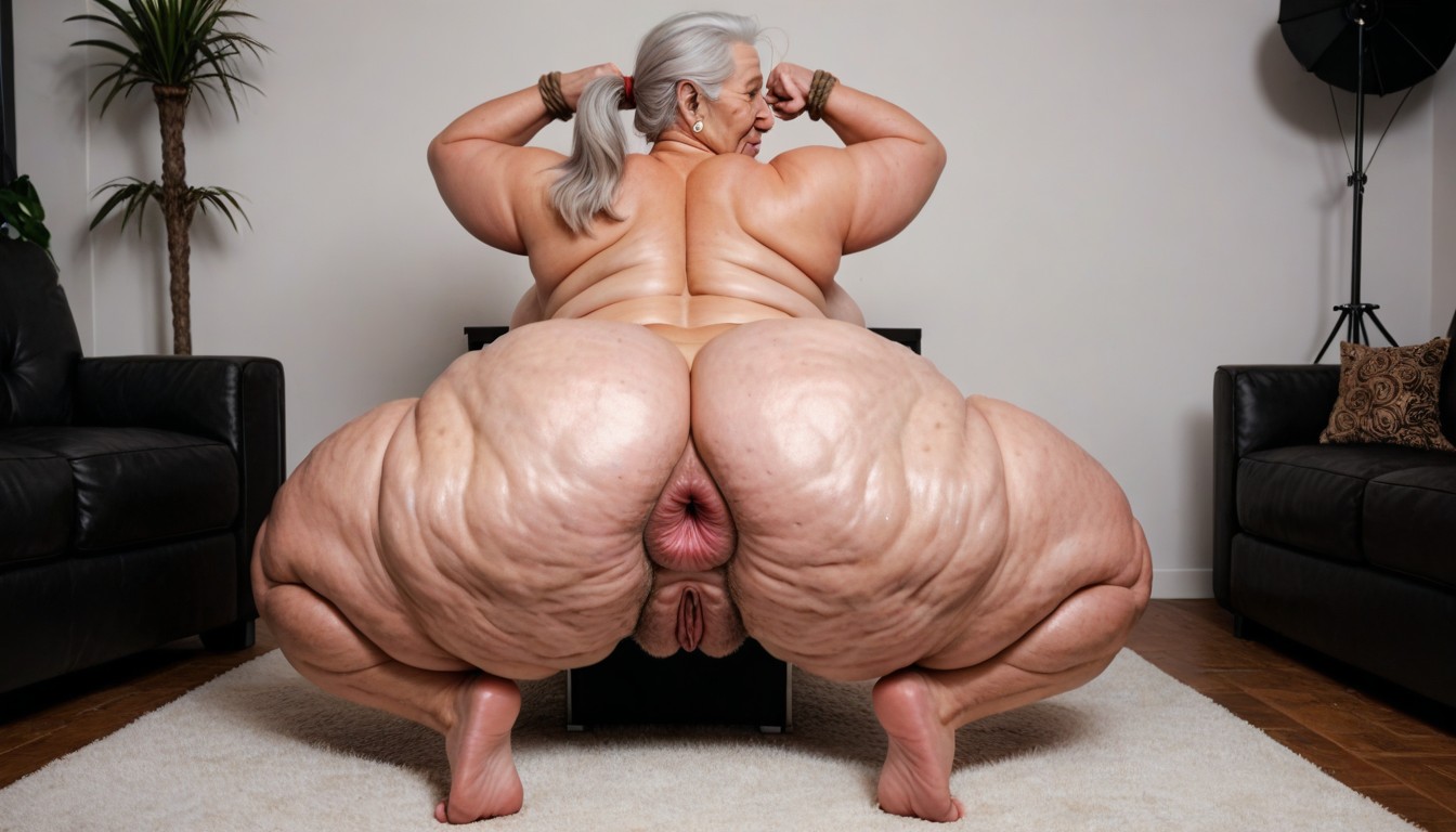 Fat Tits, Hips Wider Than Body, Gilf BBW AI Porn