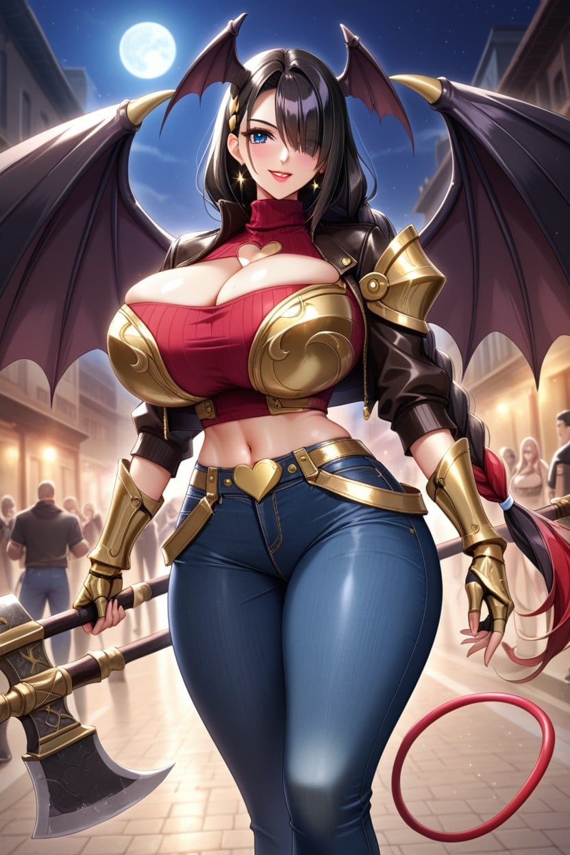 Wide Hips, Smile, Streets Hentai AI Porn