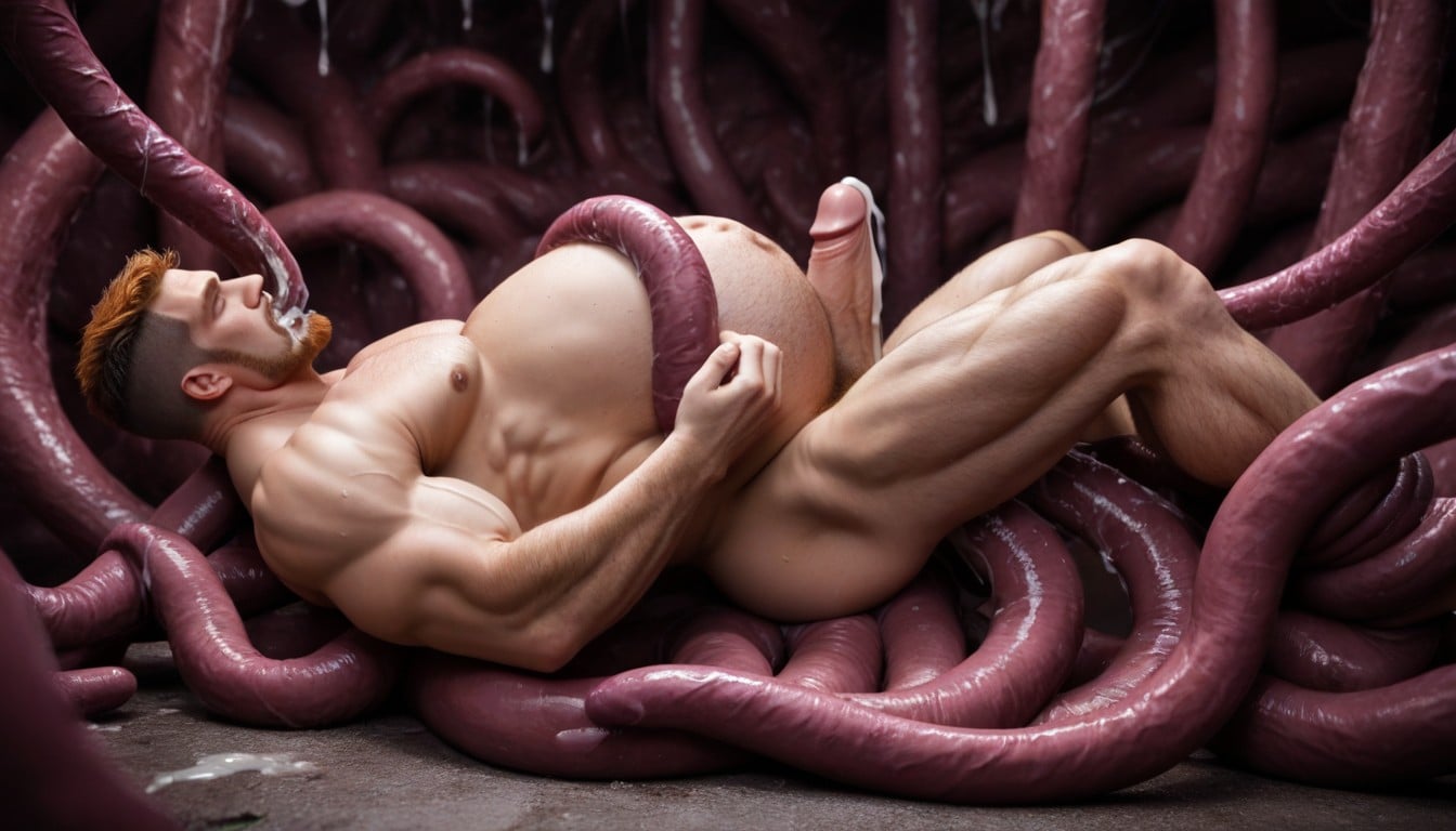 Hyper Anal Gape, 20+, Black Hyper Huge Tentacle With Visible Vessels Fucking Hairy Man AI Gay Porn