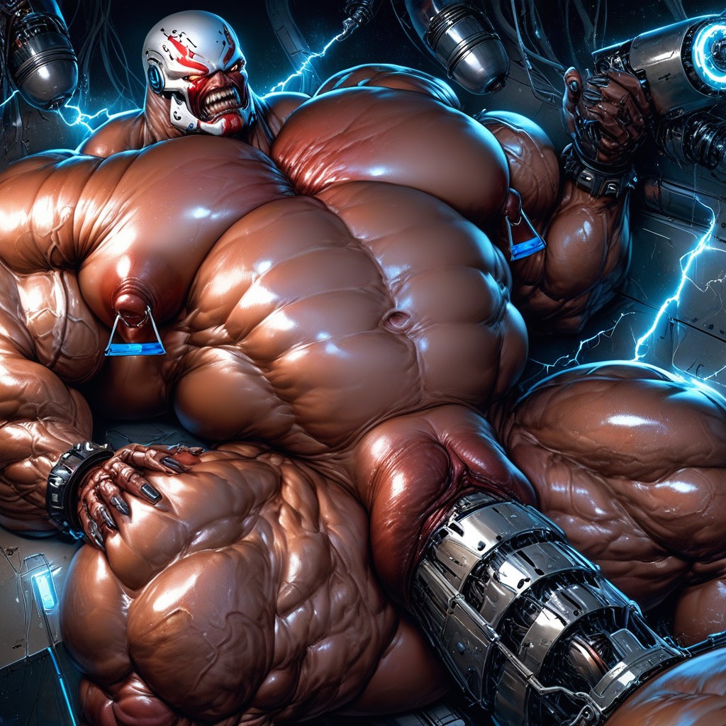 Huge Machine Cocks, Hyper Veins, Machines Spreading Legs Wide AI Porn